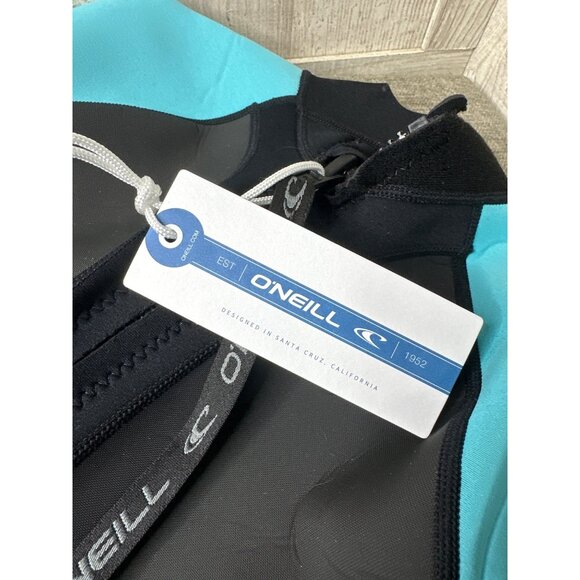ONeill Reactor 2mm Short Sleeve Women Wetsuit Sz 14 Black Blue Neoprene Stretch - Picture 8 of 10